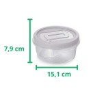 Pote Plástico Redondo Plasútil 900ml Tampa Clic Vedação