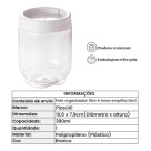 Pote Organizador Gire e Trave Plasútil 380ml com Tampa Hermética Empilhável para Temperos e Alimentos