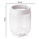 Pote Organizador Gire e Trave Plasútil 380ml com Tampa Hermética Empilhável para Temperos e Alimentos