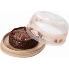 Boleira com Alça e Tampa Rosca Decorada Plasutil Redonda BPA Free para Bolos e Tortas 28,5cm