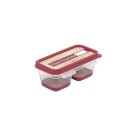 Porta Polpa de Frutas Duplo Plasútil Vermelho e Branco – Praticidade para Congelar e Soltar Polpas com Fundo Emborrachado