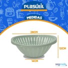 Escorredor de Massas Plasútil 28 cm BPA-Free – Lavador e Escorredor Prático para Massas, Legumes e Verduras