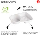Porta Detergente Compacto Plasútil Branco 18x13,5 cm – Organizador de Pia