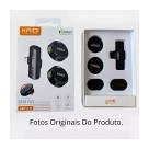 Microfone de Lapela Sem Fio Duplo Kaidi KMF4-A Lightning para iPhone e iPad com Cancelamento de Ruído e Alta Qualidade de Áudio