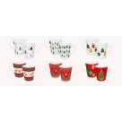 Caneca Natalina Porcelana 290ml Terramada