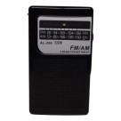 Rádio AM/FM Portátil de Bolso Pocket com Bateria Interna Recarregável e Pilha – Rádio de Mão Compacto com Fone e Alto-Falante Integrado