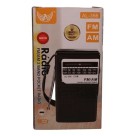 Rádio AM/FM Portátil de Bolso Pocket com Bateria Interna Recarregável e Pilha – Rádio de Mão Compacto com Fone e Alto-Falante Integrado