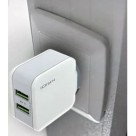 Carregador de Parede Kaidi KD-301C 12W Bivolt com 2 Saídas USB e Tipo-C – Fonte Compacta Rápida e Segura para Celulares e Tablets