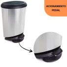Lixeira 10L Inox com Pedal Prática e Moderna