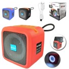 Rádio Bluetooth S-12 RGB Portátil com FM e Entradas USB/SD
