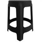 Banqueta Premium Rattan Preta 45x35x35cm