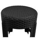Banqueta Premium Rattan Preta 45x35x35cm