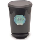 Lixeira Preta 10L com Pedal Compacta e Prática