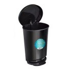Lixeira Preta 10L com Pedal Compacta e Prática