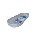 Bandeja Organizadora Acrílica Oval 30cm Transparente