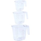 JARRA MEDIDAS KIT C/3PCS PLAST. 1L/500ML/250ML