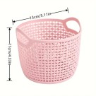 Cesta Organizadora em Plástico 13x12x14cm | Caixa Multiuso para Organização de Banheiro, Cozinha, Quarto e Escritório