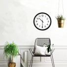 Relógio de Parede Plástico e Vidro 22x4cm Silencioso | Decoração Moderna para Sala, Quarto, Cozinha e Escritório