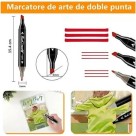 Caneta Touch Twin Marker Yins Paper 80 Cores com Ponta Fina e Chanfrada, Ideal para Arte, Arquitetura, Moda e Lettering