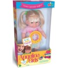 Boneca Angelina Girls Aprendendo Inglês Loira 32cm Educativa Interativa com Frases em Inglês Infantil