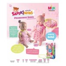 Boneca Sapekinha Primeiros Sons Milk 478 33cm com Som Interativo Infantil Menina Brinquedo Educativo
