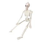 Esqueleto Articulado de Brinquedo 10x40cm Decoração Halloween Realista para Festas, Casas e Brincadeiras Temáticas