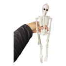 Esqueleto Articulado de Brinquedo 10x40cm Decoração Halloween Realista para Festas, Casas e Brincadeiras Temáticas