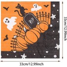 Guardanapo Halloween 33x33cm Decoração Mesa Festa Temática Dia das Bruxas Infantil e Adulto