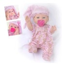Boneca Bebê Meu Pijaminha Milk 32cm com Mamadeira e Chupeta Infantil