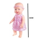 Boneca Sapekinha Faz Xixi 41cm Brinquedo Infantil Interativo Educativo com Mamadeira e Roupinha