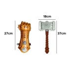 Kit Martelo e Luva Coleção Herois Pica-Pau Brinquedo Infantil Fantasia Super Herói 