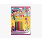 Kit Massa Sorvetes Infantil com 5 Acessórios e 6 Massinhas Brinquedo Educativo e Criativo