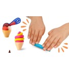 Kit Massa Sorvetes Infantil com 5 Acessórios e 6 Massinhas Brinquedo Educativo e Criativo