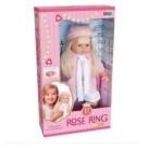Boneca Rose Ring Premium 40cm Boneca Reborn Realista Soft Brinquedo Infantil Educativo para Crianças e Colecionadores
