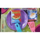 Brinquedo Infantil Cooking Fun 8 Peças Fazendo Comidinha Pica Pau Educativo