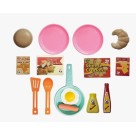 Play Kitchen Dinner Time Jessie Collection Brinquedo de Cozinha Infantil com Panelinhas, Pratos e Acessórios Educativos