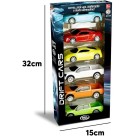 Pick Up Drift Cars Infantil com 6 Carros de Corrida Brinquedo Resistente