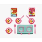 Cartela Little Cooker Jessie Brinquedo de Cozinha Infantil com Panelinhas, Talheres e Acessórios Educativos