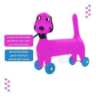 Cachorro Sapeca Sanfonado com Rodinha e Apito Diversas Cores 