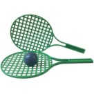 Conjunto de Raquetes com Bolinha Brinquedo Esportivo Infantil e Adulto para Praia e Parque