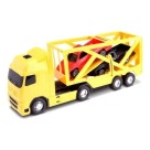 Caminhão Cegonha c/2 Carros Interstate Dakar Brinquedo Infantil Educativo Veículo de Transporte