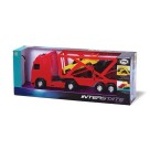Caminhão Cegonha c/2 Carros Interstate Dakar Brinquedo Infantil Educativo Veículo de Transporte