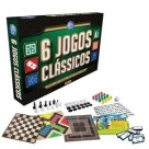 Kit 6 Jogos Clássicos Pais & Filhos – Xadrez, Dama, Ludo, Trilha, Dominó e Forca em Tabuleiros Educativos, Brinquedo Infantil a Partir de 6 Anos