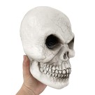 Crânio Grande de Plástico Realista Decoração de Halloween Enfeite Assustador para Festas