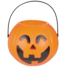 Caldeirão Abóbora M Laranja Decoração de Halloween Porta-Doces Temático para Festas e Eventos