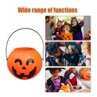 Caldeirão Abóbora M Laranja Decoração de Halloween Porta-Doces Temático para Festas e Eventos
