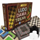 Kit Jogo 3 em 1 Pais & Filhos com Ludo, Dama e Trilha – Diversão e Aprendizado em Família a partir de 6 anos