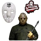 Acessório Kit Halloween — Máscara de Terror Jason + Motosserra Plástica 40cm Fantasia