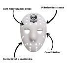 Acessório Kit Halloween — Máscara de Terror Jason + Motosserra Plástica 40cm Fantasia