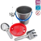 Kit Praia Infantil Completo Balde Pequeno c/4 Peças para Brincar na Areia